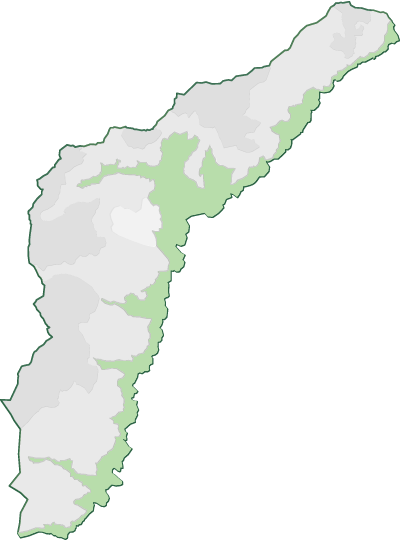 Фотографија - мапа, ги прикажува зоните на Н.П. Шар Планина